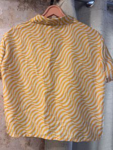 Trendy Retro Wave Crop Top, Bust- 36/34