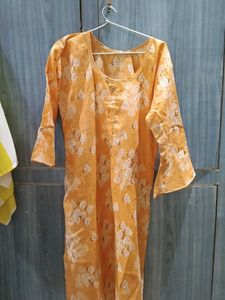 Orange Kurta Pant Set