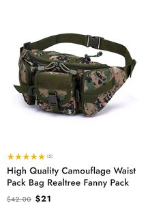 Camo Waist Bag with adjustable belt