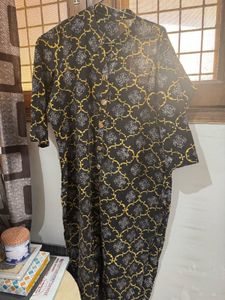 Cotton Suit Set Black Mustard