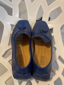 DRISH Blue Leather Loafers - Size 9