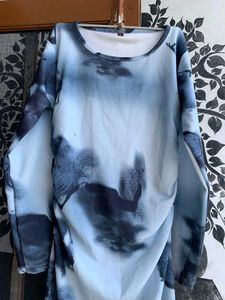 Blue Tie Dye Midi Dress