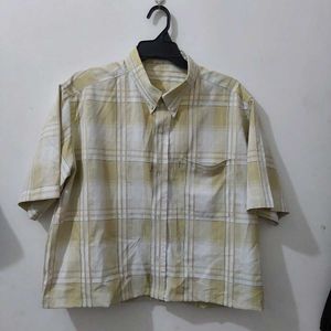 Yellow Cropped Shirt