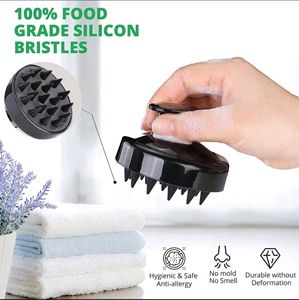 Black 1pc Handheld Scalp Massager Shampoo Brush
