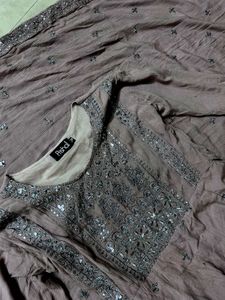 Muave Gown With New Sandal