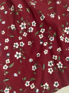 Floral Burgundy Mini Dress