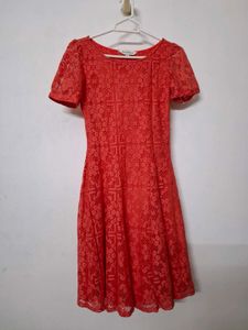 Orange Lace Dress