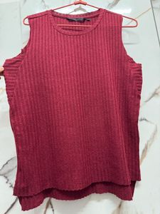 Burgundy Sleeveless Top