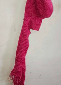 Pink Knit Scarf