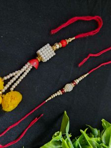 Pearl Couple Rakhi Set
