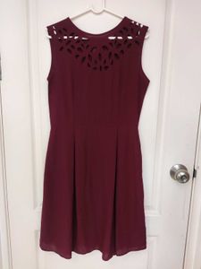 Burgundy Sleeveless Dress