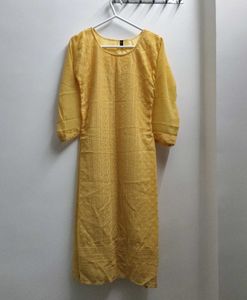 Elegant Yellow Kurti