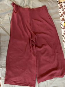 Maroon Culottes with Tie Belt
