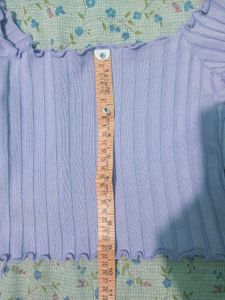 Korean Style Leavender Crop Top