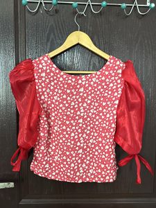 Puff Sleeve Heart Top