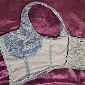 Swirl Print Corset Top