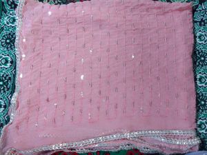 Pink Sequined Fabric