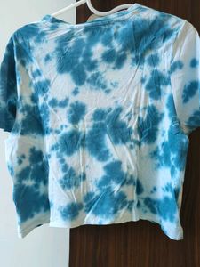 Blue Tie-Dye Graphic T-Shirt