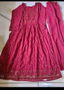 Nyra Cut Sequence Work Kurti &amp; Palazzo
