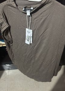 Brown Top with Ruched feature