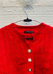 🇮🇹Italy Imported Red Button-Down Cardigan