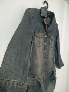 Y2K Denim Shirt Dress