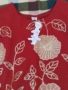 Chiffon Kurta 💗 Hand Embroidery 🪡