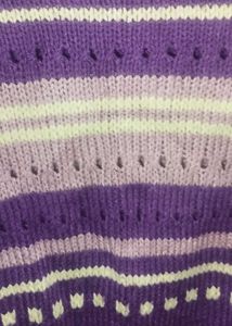Purple Striped Knit Sweater
