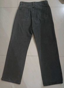 Urbanic High Waisted Straight Fit Grey Jeans - S
