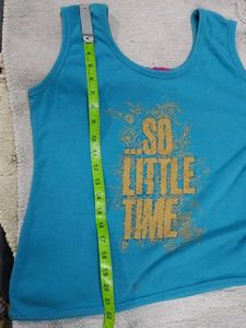 Blue Sleeveless T-shirt