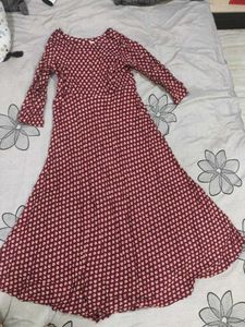 Long Gown For Women Stylish ( M, Maroon)
