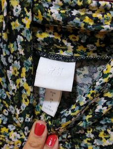 H&amp;M Floral Turtleneck Top