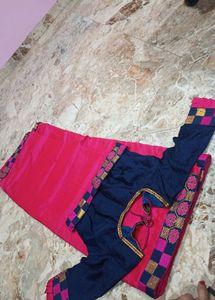 Pink &amp; Blue Saree