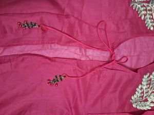 Elegant Red Embroidered Shrug