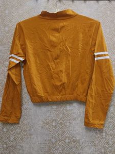 Collared With Chain Crop Top For Winters