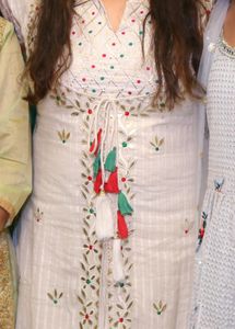Embroidered Kurti with Tassels
