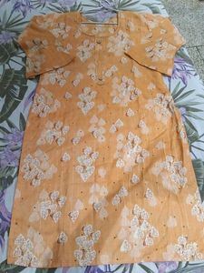 Orange Kurta Pant Set