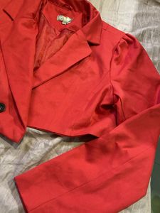 Red Cropped Blazer❤️🎯 Super Trendy And Cute 🥰🥰