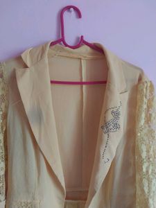 Lace Sleeve Blazer