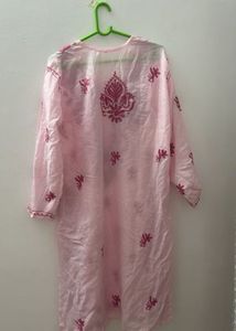 Pink Embroidered Kurta