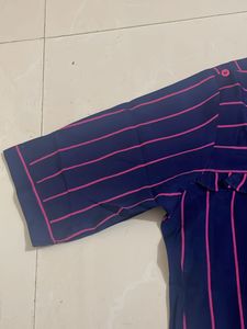 Striped Short Sleeve Blouse