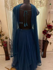 Blue Embellished Lehenga Choli