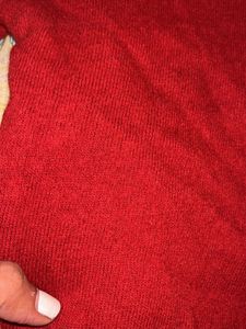 Women&#39;s Woolen Red Colour Top For Winter&#39;s