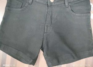 Black Denim Short