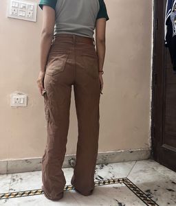 Zara Straight Fit Brown Jeans