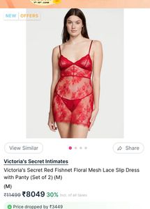 victoria secret Red Lace Cami Slip