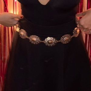Ethnic Silver Metal Waist Chain Belt