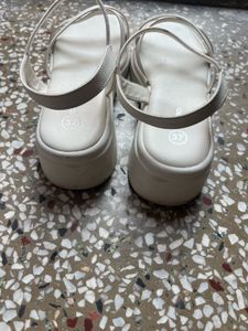 White Crisscross Sandals