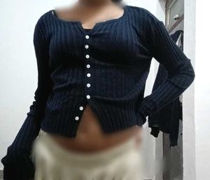 Stylish Black Cardigan Sweater