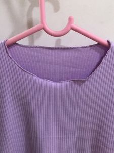 Lilac Purple Curly Edges Top